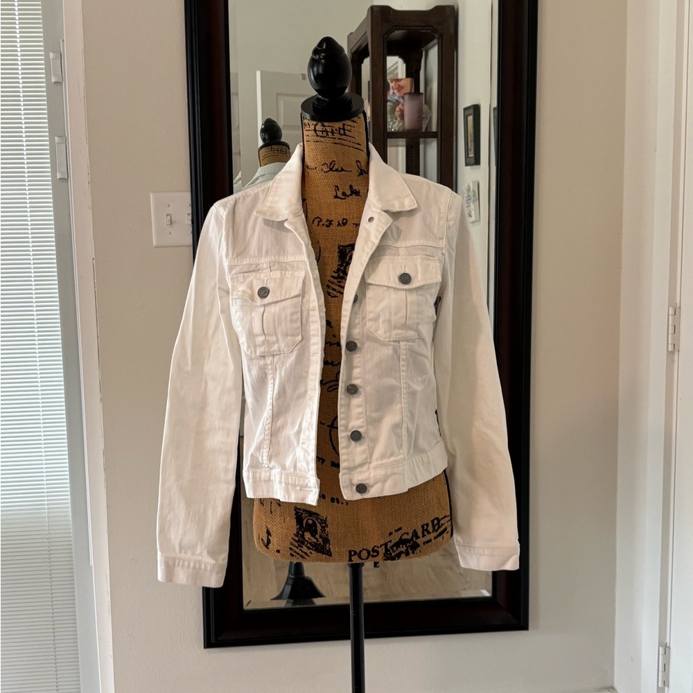 Kut from the Kloth White Denim Jacket
